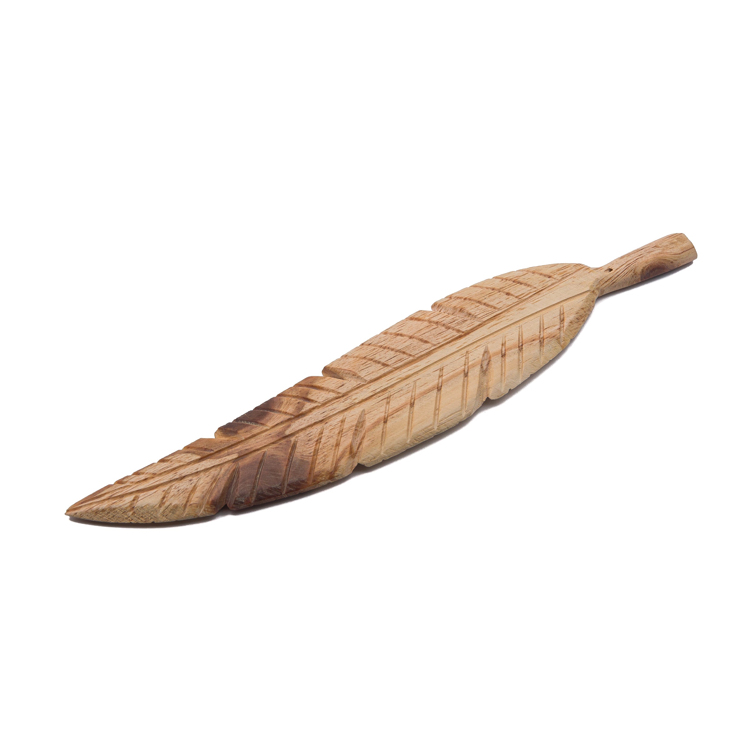Incense Holder - Wood Feather